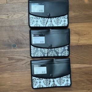 Black and White Patterned Document Organizers
